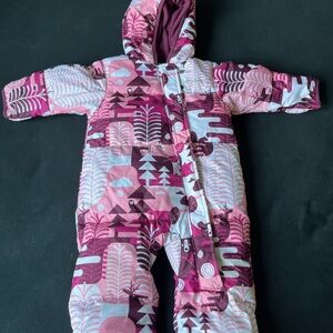 Columbia Pink Hooded Baby Snowsuit